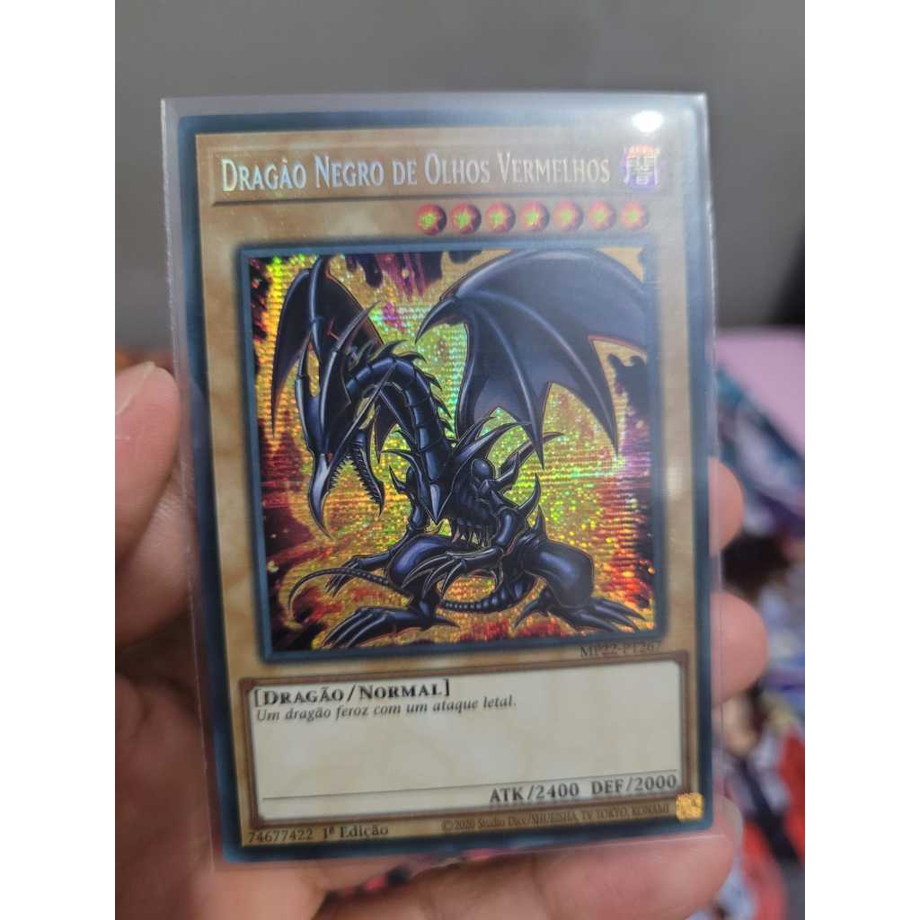 Red-Eyes B.Dragon/Dragão Negro de Olhos Secreto Raro. Yugioh. Original