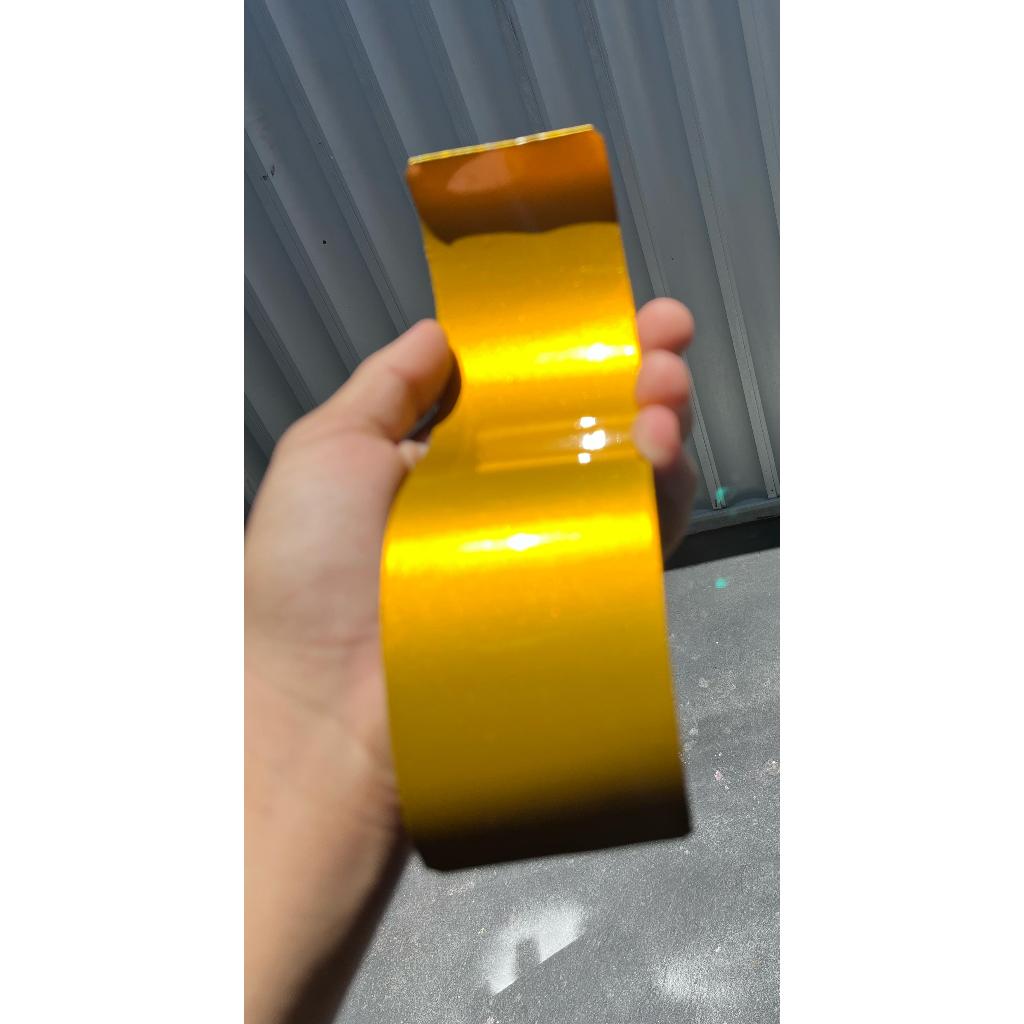 Tinta automotiva base poliester candy amarelo ouro perolizado em Oferta na Shopee