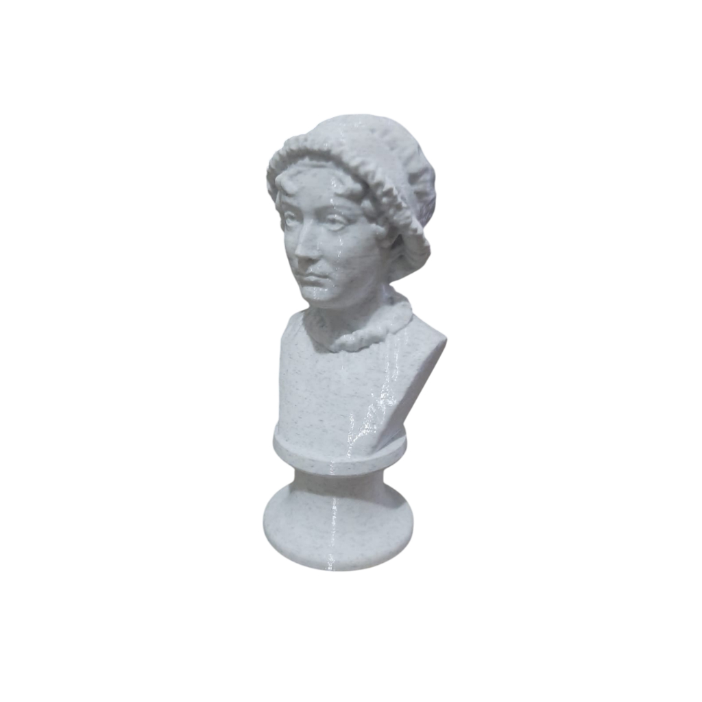 Escultura Busto Jane Austen - Escritora/Romancista Inglesa - Impressão 3D