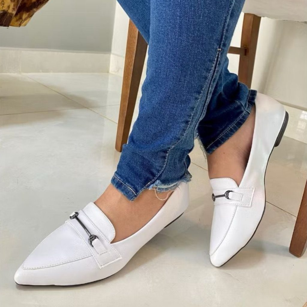 Sapatilha Feminina Mocassim Bico Fino Casual Confort Elegante