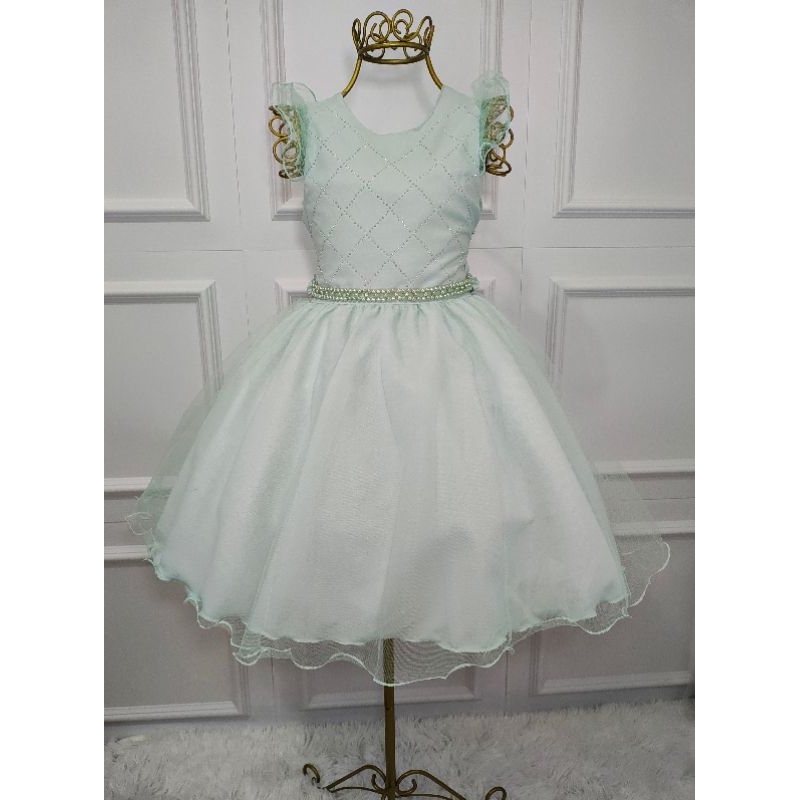 Vestido Infantil Brilho 4 ao 12 Para Aniversários, Casamentos e Ensaios Fotográficos em Oferta na Shopee