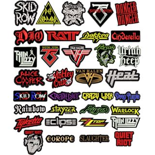 Patch Bordado Bandas Hard Rock Ski Row, Dio, Van Halen, Ratt, Deep Purple, Rainbow, Poison, Def Leppard e Outras. em Oferta na Shopee