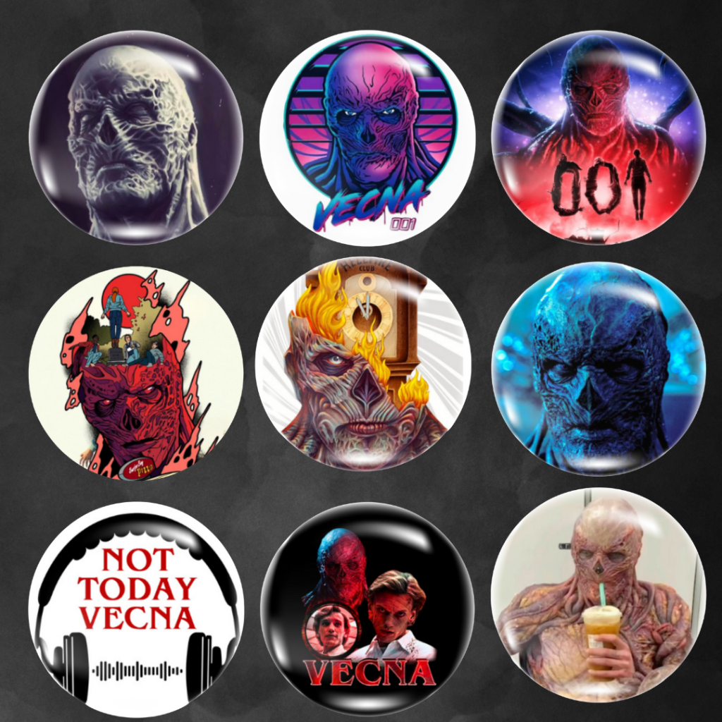 Bottons Broches STRANGER THINGS Vecna (4,5cm)