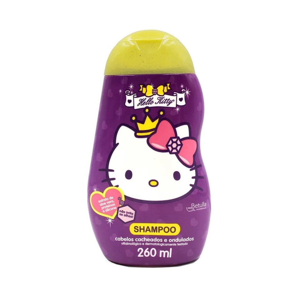 Shampoo Infantil Hello Kitty 260ml - Cabelos Cacheados e Ondulados Hidratados e Definidos em Oferta na Shopee