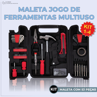 4 Maletas Jogo Kit de Ferramentas 53 Peças Maleta Serviços Gerais Multiuso Com Maleta Healer em Oferta na Shopee