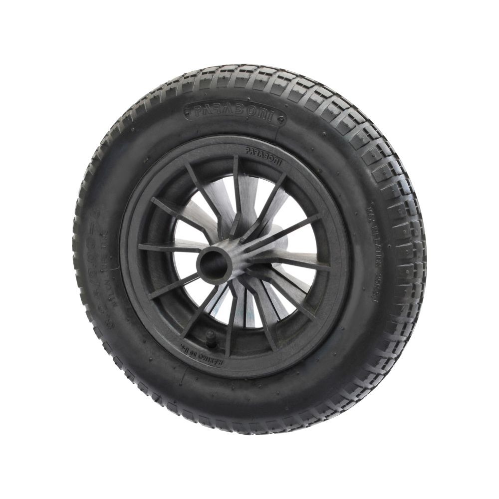 Conjunto de Roda Para carrinho de Mão Carriola Paraboni Roda Camara e Pneu