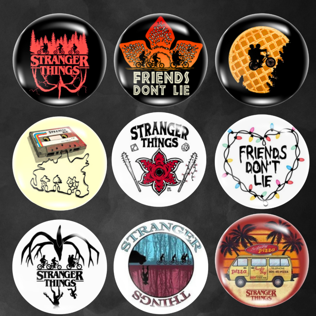 Bottons Broches STRANGER THINGS  4,5 cm