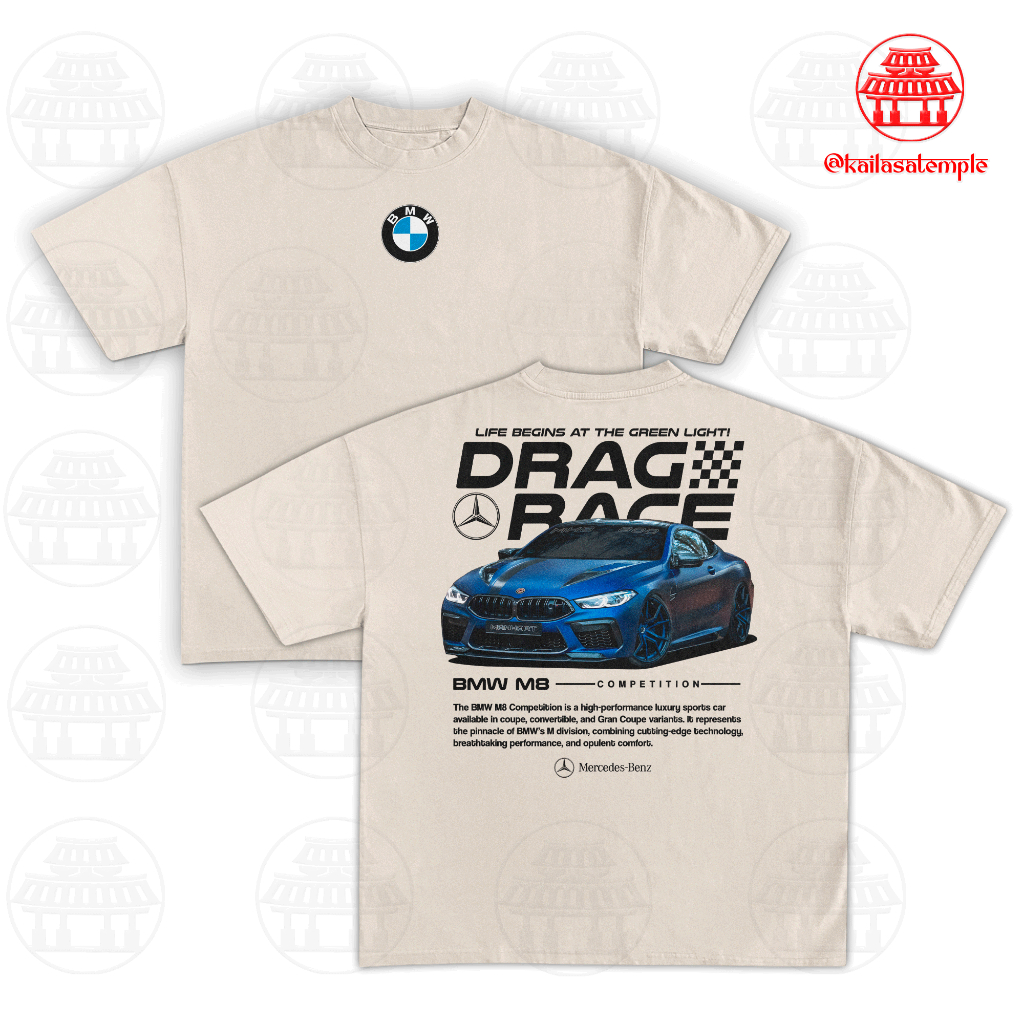 Camiseta BMW M8 Competition 100% Algodão Premium Edição Exclusiva Unissex Esportiva