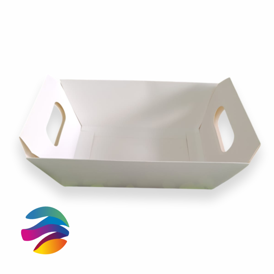 CESTA PAPEL BRANCO, 330G -Páscoa; Cesta de Chocolate; Café da manhã- KIT 10 UNIDADES- TAMANHO P- CX002