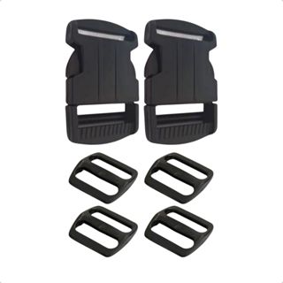 Kit 2 Fechos Engate Rápido 40mm Com 4 Reguladores Para Mochilas Bolsas em Oferta na Shopee