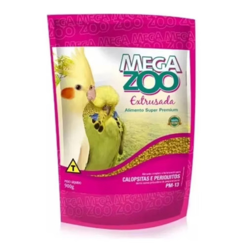 MEGAZOO EXTRUZADA CALOPSITAS E PERIQUIT PM13 900G