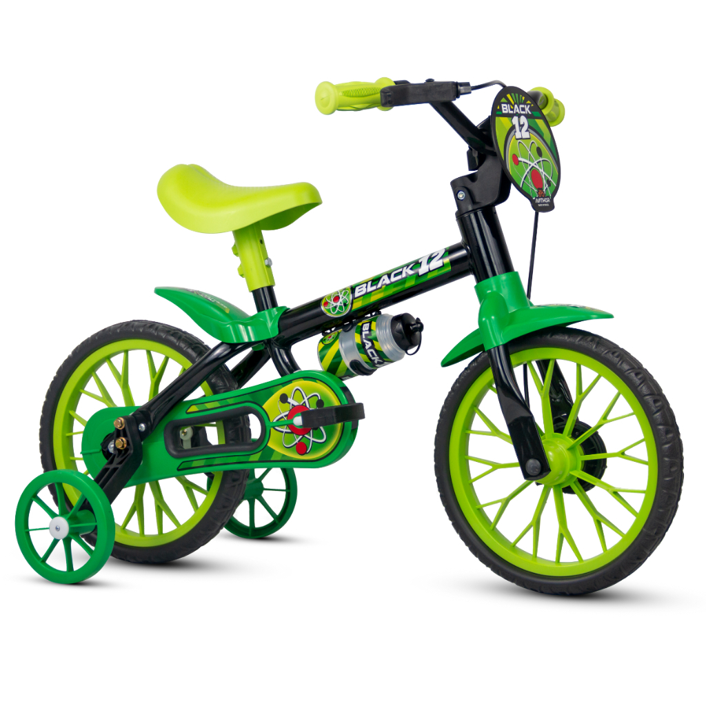 Bicicleta Infantil Nathor Aro 12 Vários Modelos Acompanha Rodinha de Equilíbrio e Garrafinha de Água