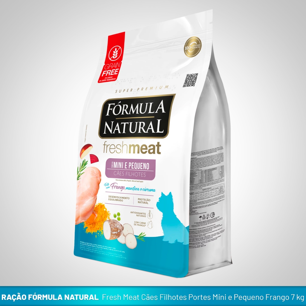 Detalhes do Ração Fórmula Natural Fresh Meat para Cães Filhotes Raças Mini e Pequenas – 7kg