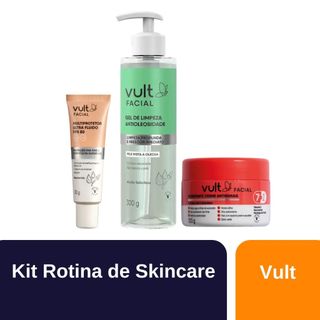 Kit Rotina Completa de Skincare Gel de Limpeza + Creme Hidratante + Multiprotetor Solar em Oferta na Shopee