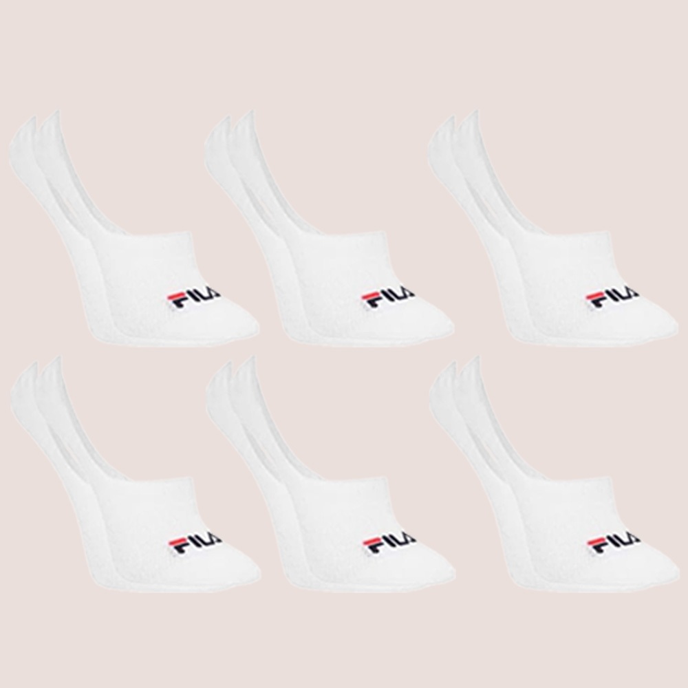 6 Meias Unisex Invisible Fila Co Orto Diurno Melhor Ajuste e Respirabilidade