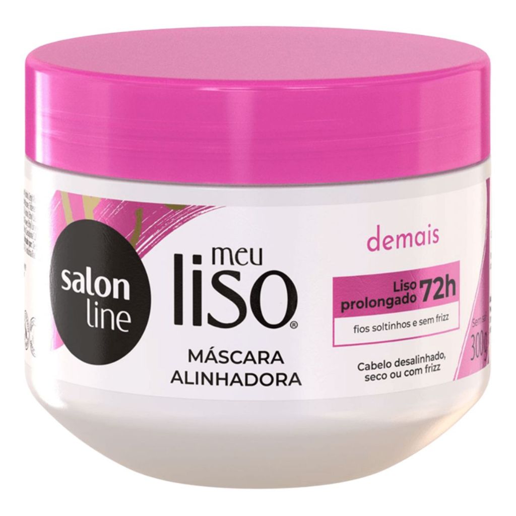 Mascara salon line 300gr meu liso desmaiado Alinhamento Total Sem Tirar O Balanço Natural Dos Fios