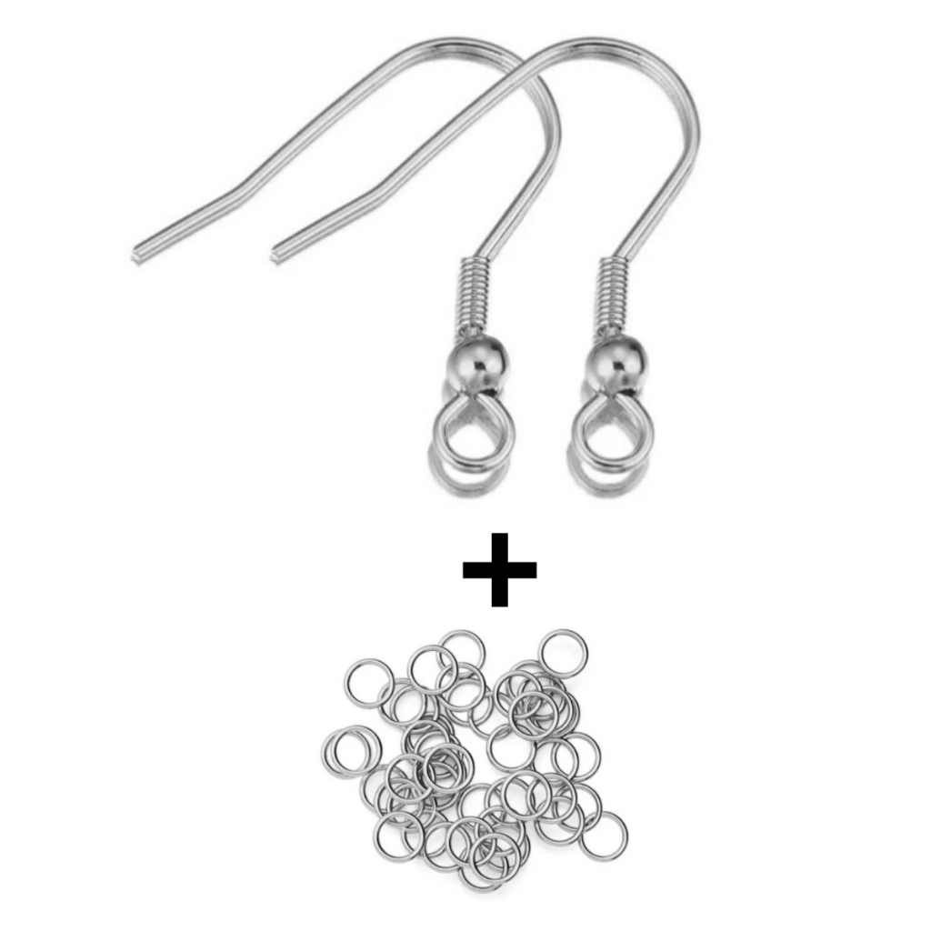 kit Brinco Anzol com Elo 4mm 100un | Gancho Para Biju Artesanato 18mm