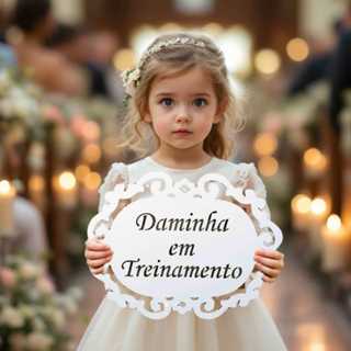 Plaquinha De Casamento Placa Entrada Noiva Personalizada Daminha Pajem -Escolha sua frase. em Oferta na Shopee