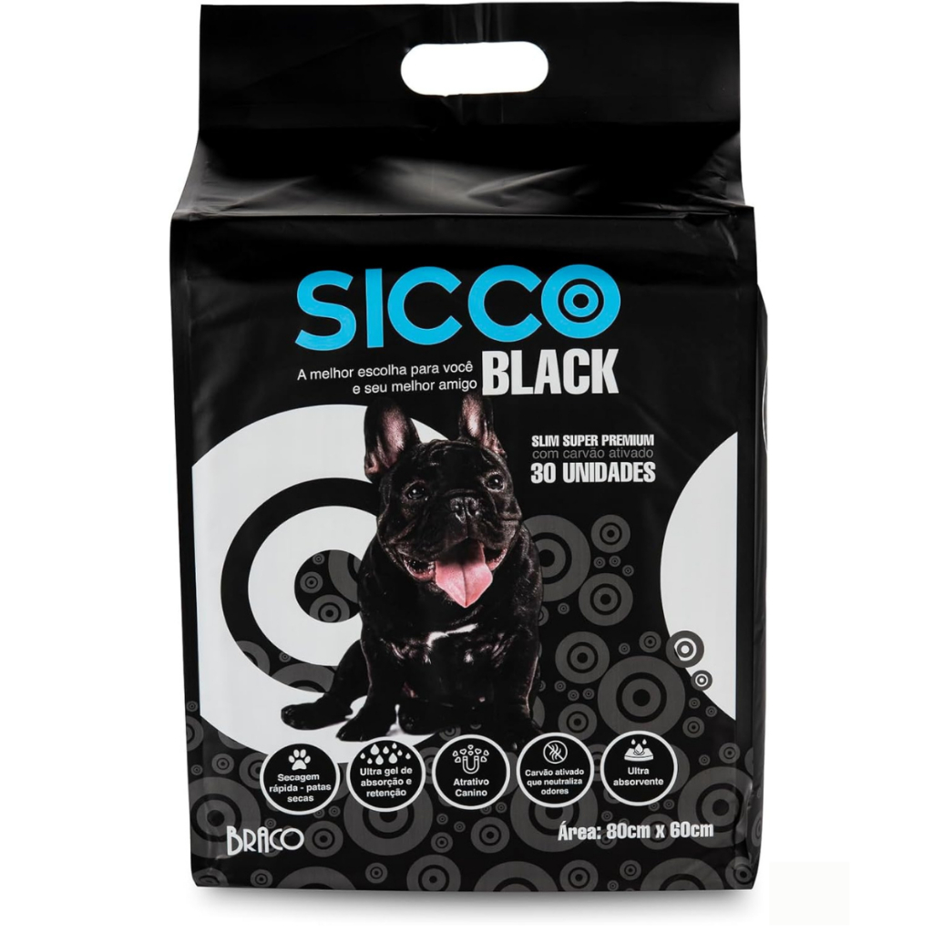 Tapete Higiênico Sicco Black Slim C/30un Mercado Livre ativo ML  1 unidade 0 visitas 0 unidades vendidas