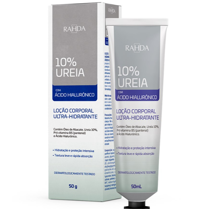 Ureia 10% + Ácido Hialurônico Loção Ultra-hidratante 50g Rahda