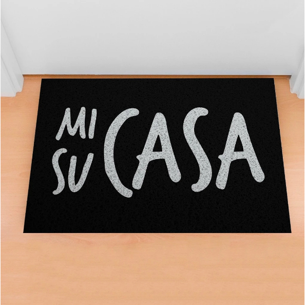 Tapete Capacho Para Porta Divertido Mi Casa Su Casa
