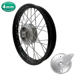 Roda Traseira Raio 4mm Ybr 125 / Ybr Factor Aro Preto + Espelho Traseiro