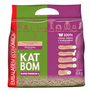 Areia Higiênica Katbom Para Gatos Granulado Tradicional 6kg em Oferta na Shopee