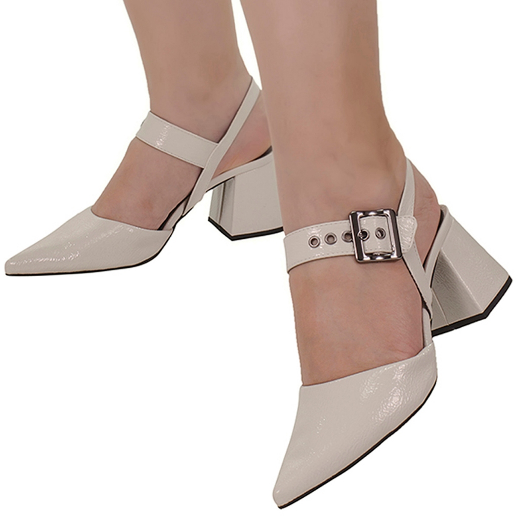 Sapato Feminino Scarpin Bico Fino Salto Quadrado Bloco Medio Social Moda 18400 em Oferta na Shopee