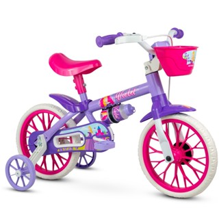 Bicicleta Infantil Aro 12 Nathor Com Rodinhas de Equilíbrio + Suporte e Garrafinha de Água - Nathor. em Oferta na Shopee