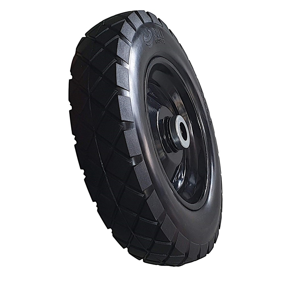 Roda Borracha Maciça Carrinhos Carriolas Mão Carga C/ Rolete 350x8 Aro 8