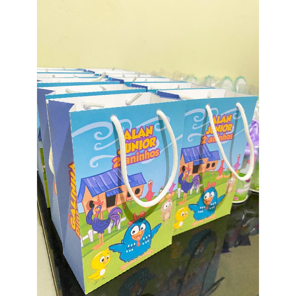 ENVIO RÁPIDO Sacolinha Galinha Pintadinha | Lembrancinhas | Personalizados | Festa infantil | Aniversário
