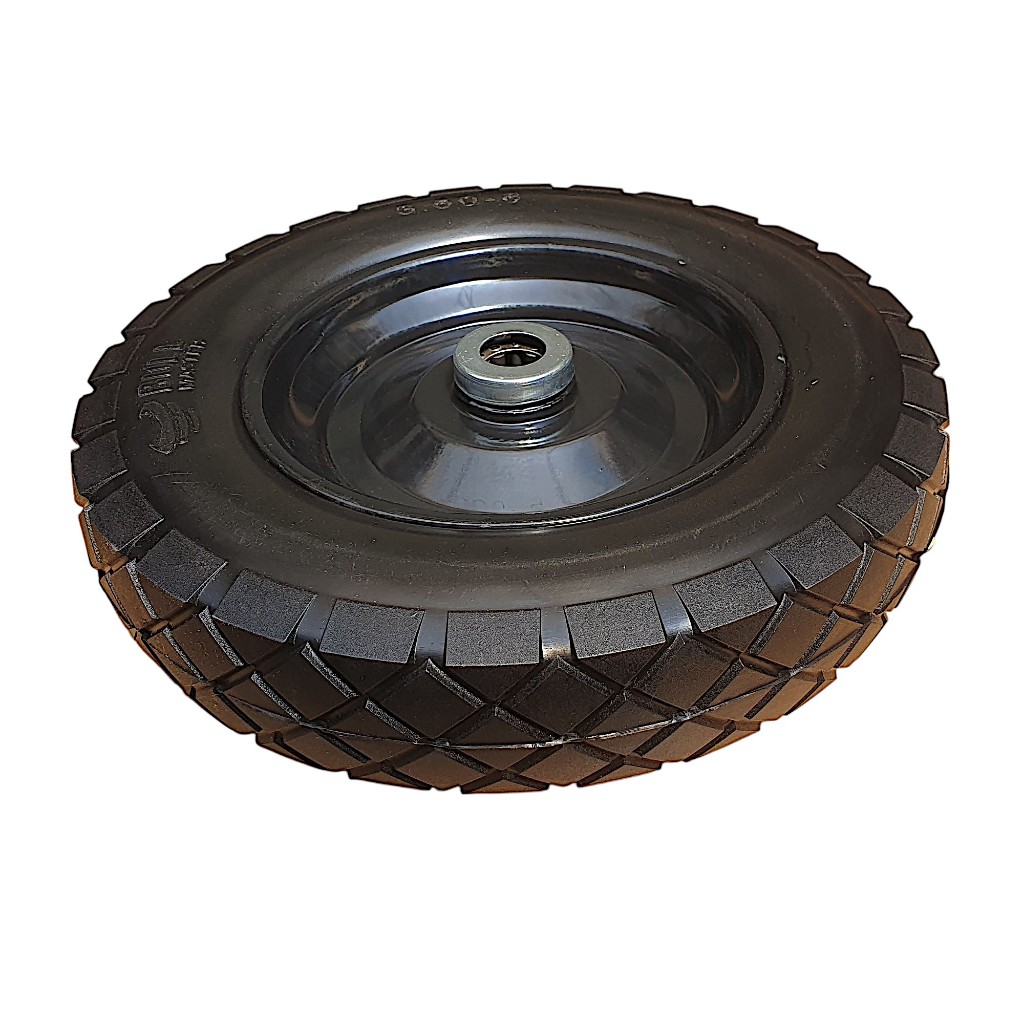 Pneu Maciço Pu Completo 350-8 Rolete P/carrinho Mão Carga Carriola Anti Furo
