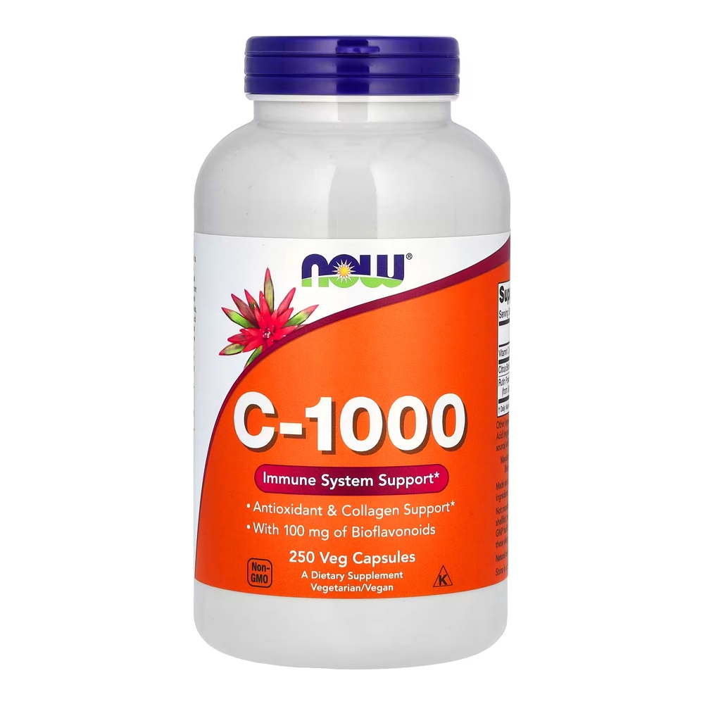 Vitamina C-1000mg Now Foods e 100mg Bioflavonóides 250Caps em Oferta na Shopee