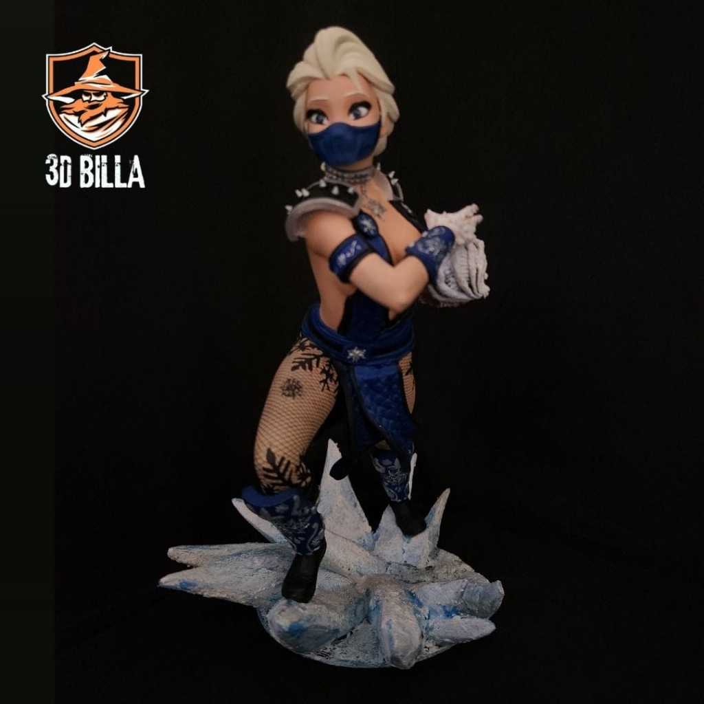 Elsa Frozen Mortal Kombat Subzero Impressão 3D Colecionaveis