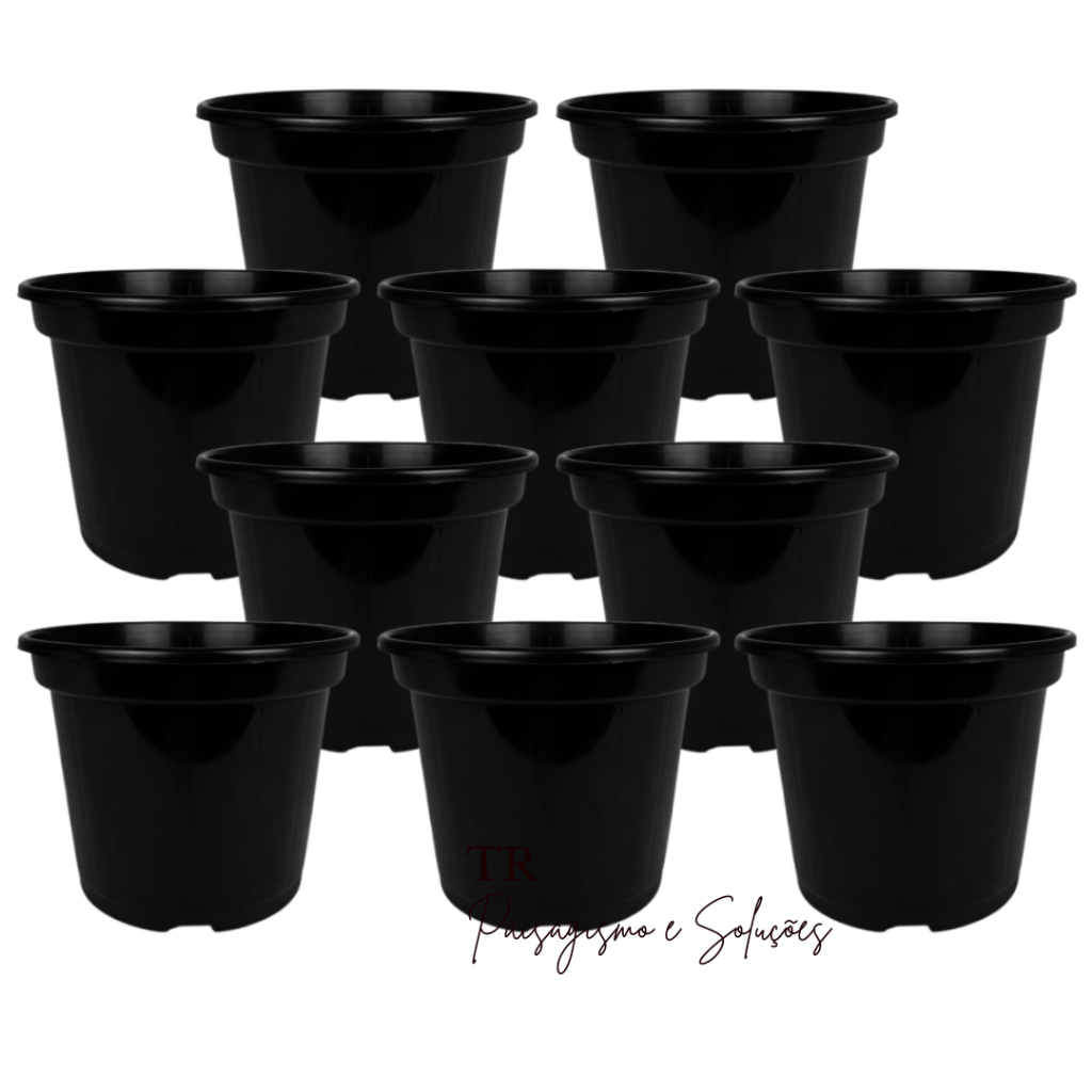 50 Vasos Pote 20 De 3 Litros Na Cor Preto em Oferta na Shopee
