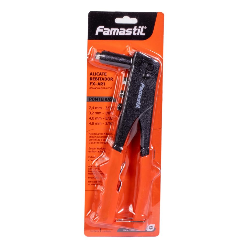 Alicate Rebitador Famastil para rebite até 4,8 mm Rebitador