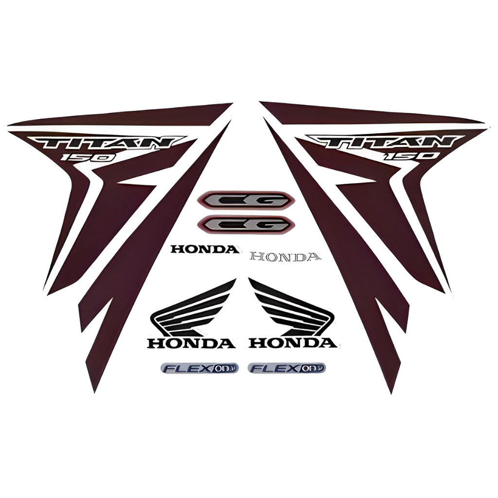 Kit Faixa Adesiva Completa Titan150 Titan 150 2014 Esd Ex Cores Vamo em Oferta na Shopee