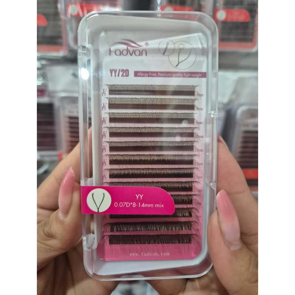 Cilios YY Fadvan Marrom Volume Brasileiro Mix  0.07D Extenção de Cilios Original ENVIO IMEDIATO em Oferta na Shopee