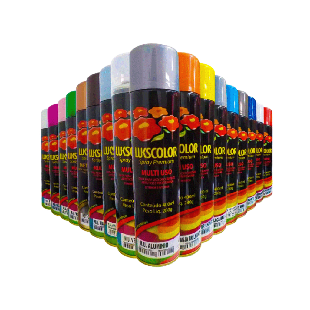 Tinta Spray Diversas Cores Lukscolor Multiuso Brilho 400 Ml em Oferta na Shopee