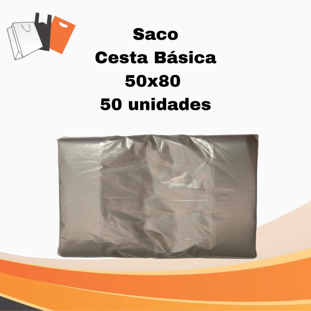 Saco plástico para cesta básica 50x80 com 50 unidades, , Marca MMF, material reciclado. em Oferta na Shopee