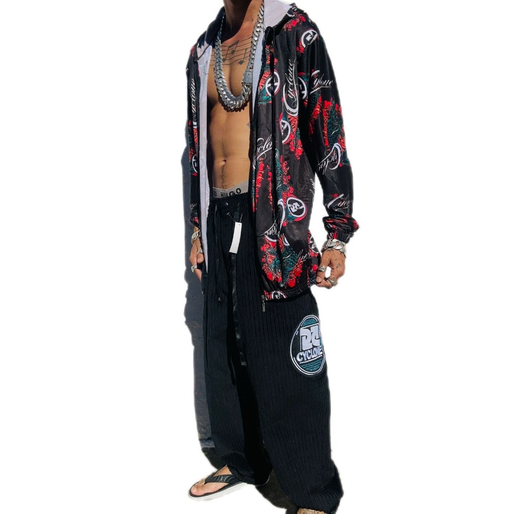 Calça Da Cyclone Veludo Black Monstra e Jaqueta Breck
