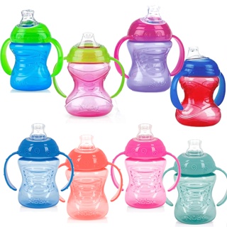 Copo Transição Nuby Antivazamento Com Alça E Bico De Silicone 240ml em Oferta na Shopee