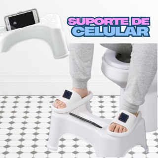Assento para Vaso Sanitário - Assento de cócoras para fazer cocô COM SUPORTE DE CELULAR - Banquinho para fazer cocô em Oferta na Shopee