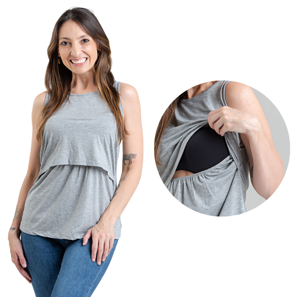 Blusa Amamentação Regata Soltinha Premium Blusa Camiseta Gestante Feminina em Oferta na Shopee