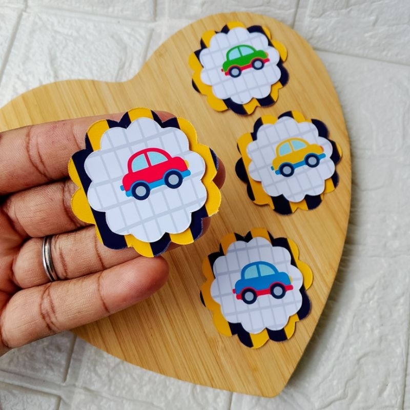 Aplique 3D Escalope Carros - Carrinhos  Personalizados - Lembrancinha - Festa Infantil - Aniversário