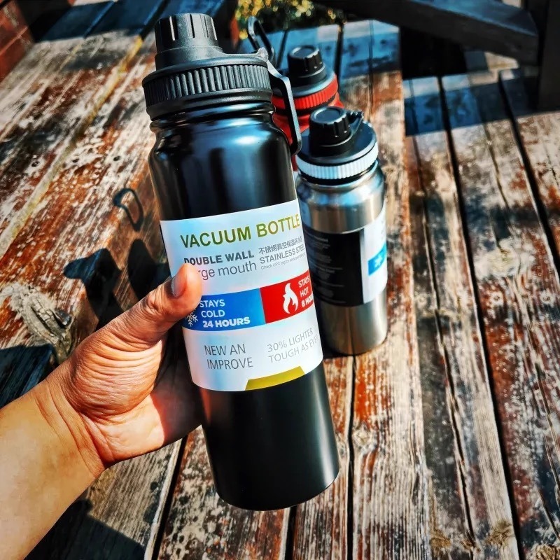 Garrafa Térmica 800ml garrafa espacial Quente Frio Com Isolamento Térmico De Grande Capacidade-O13