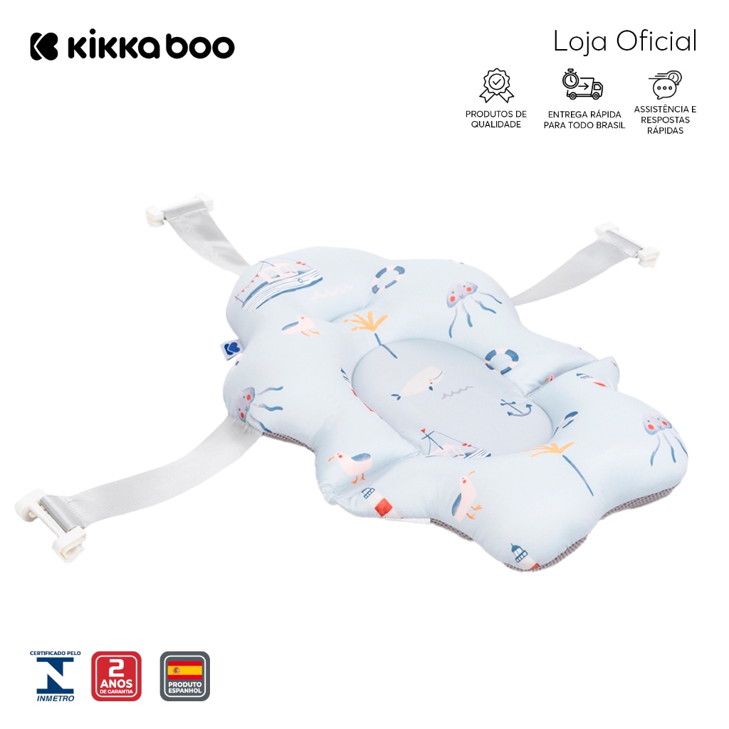 Almofada Para Banho Nubo Blue Shore KikkaBoo em Oferta na Shopee
