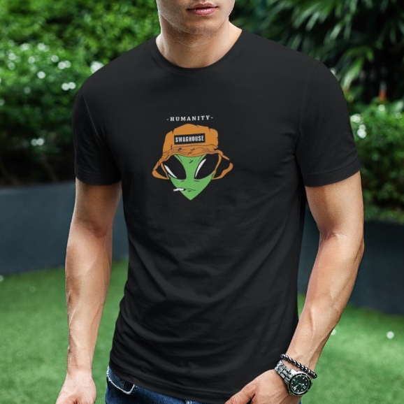 Camiseta Masculina Estampada ET Humany Camisa Estampada 100% algodão Lançamento