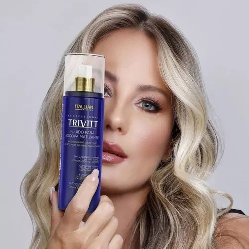 Fluido Para Escova Matizante Cabelos Loiros Trivitt Itallian em Oferta na Shopee