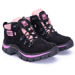 Bota Infantil Meninas Coturno Couro Legitimo Tenis Adventure